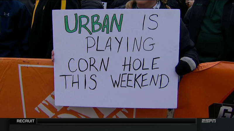 Illustration for article titled Cowherd Hates Santa: Your B1G Championship College GameDay Sign Roundup